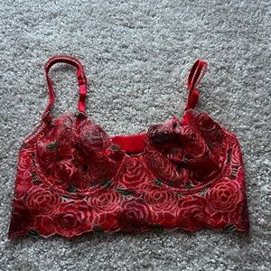 For love and lemons Elegant Red Lace Bralette